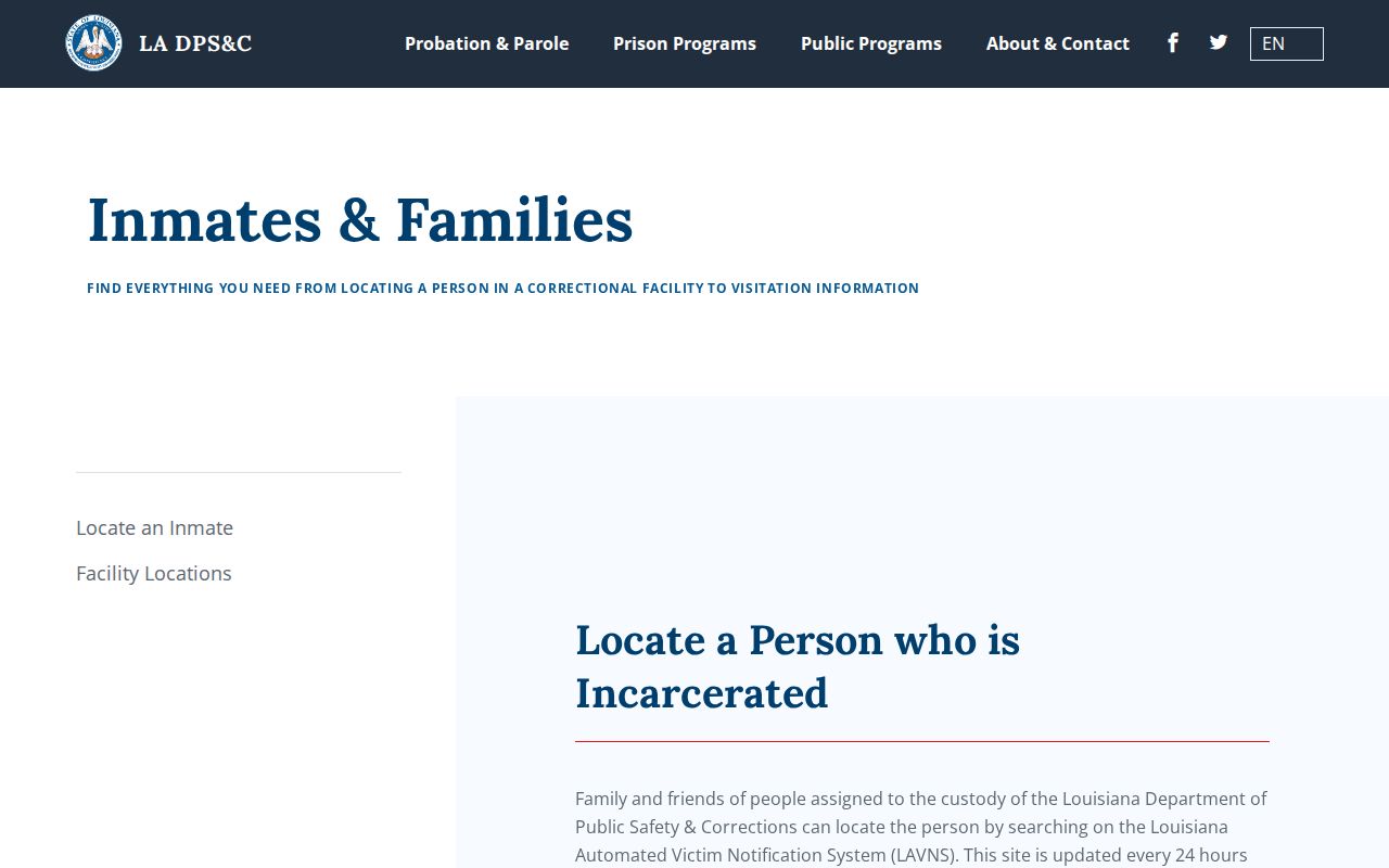 Louisiana offender search options for Richland Parish released inmates